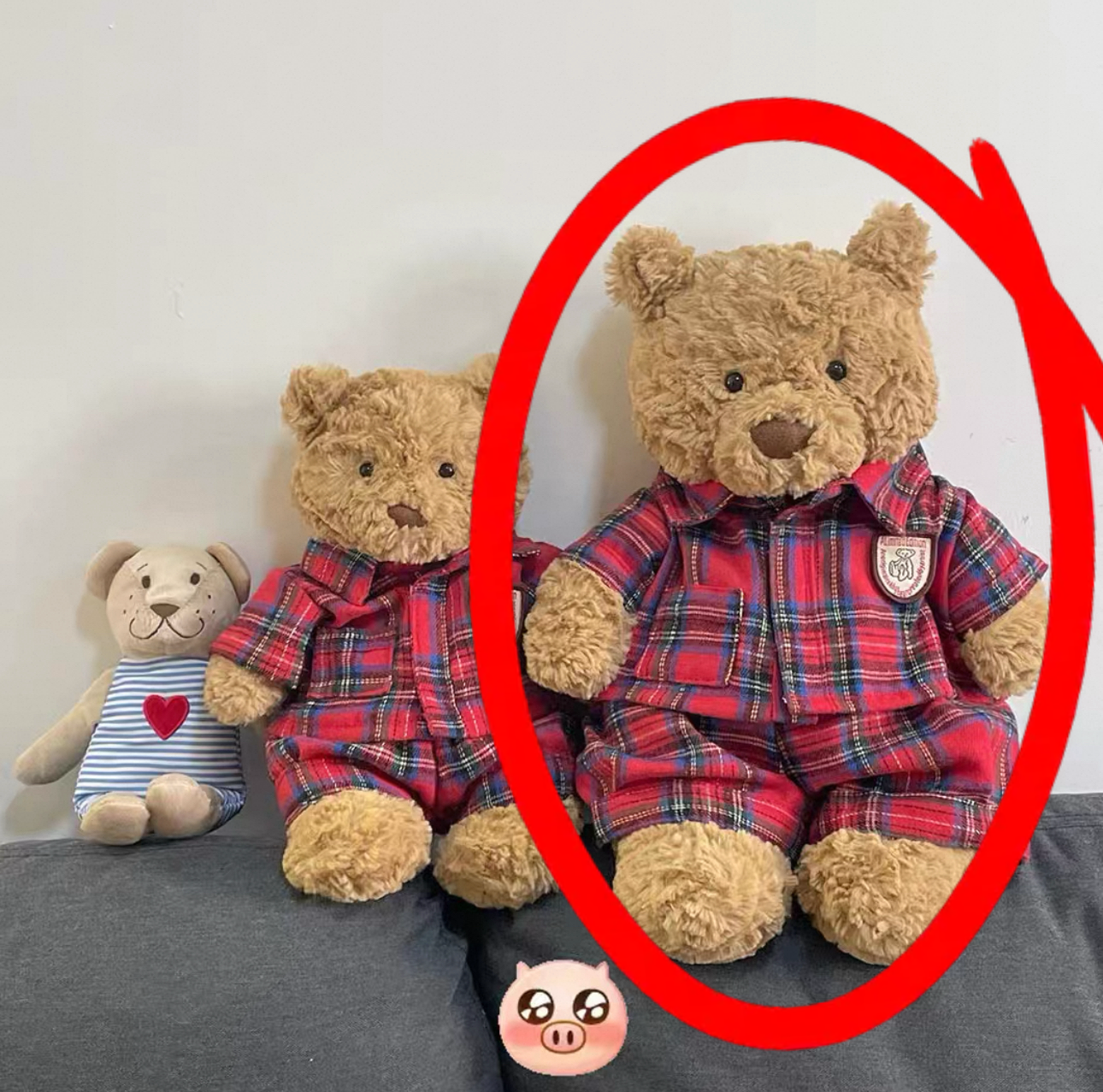 Bartholomew bear cute clothes outfits - Christmas bedtime(medium/large/huge)