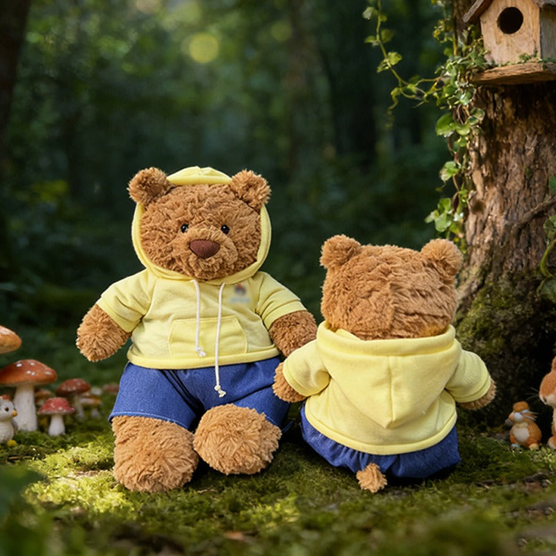 Bartholomew bear cute clothes outfits - Yellow Cat Hoodie Set