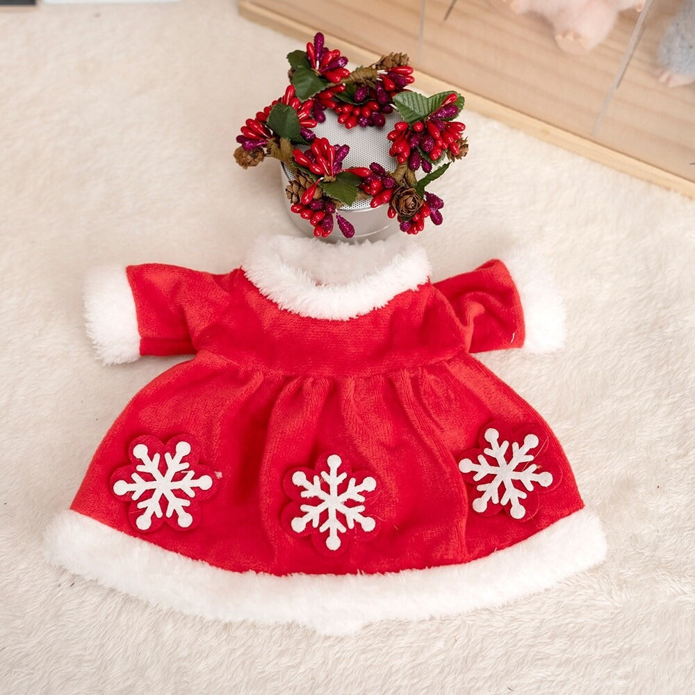 Bartholomew Bear/Bashful Bunny cute clothes outfits - Christmas Berry & Snowflake Dress