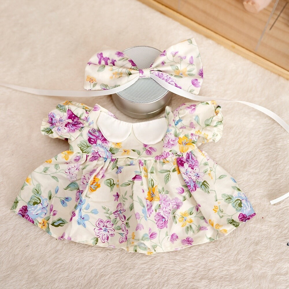 Bartholomew Bear/Bashful Bunny cute clothes outfits - Wisteria Bloom Dress