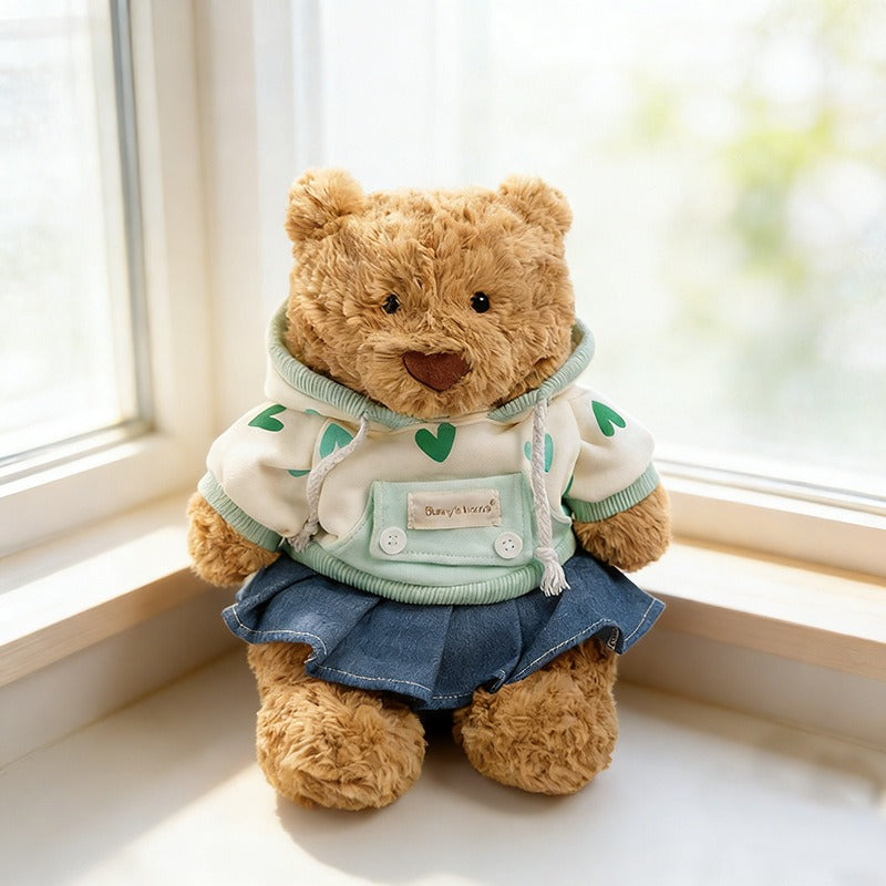 Medium Bartholomew bear clothes outfits - Spring Outing Outfit (Blue-Green)