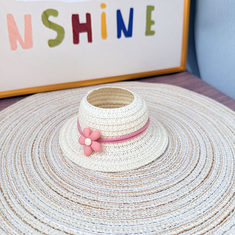 4inch bag charm cute custom fashion accessories - straw hat - 0712H