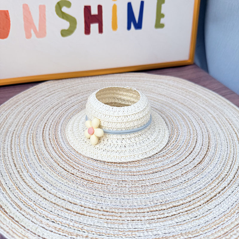 4inch bag charm cute custom fashion accessories - straw hat - 0712H