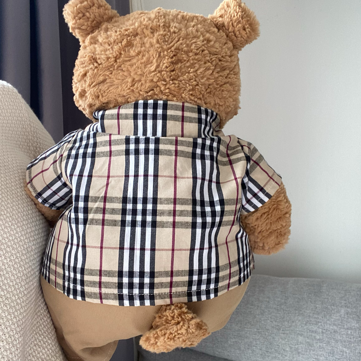 Bartholomew bear cute clothes outfits - Plaid Set(medium/large/huge)