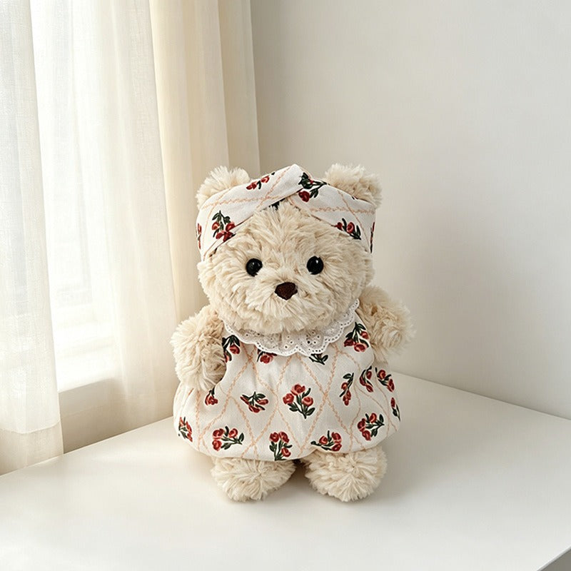 Vintage Rose Doll Dress for Bartholomew Bear Plush – 7-Inch Outfit