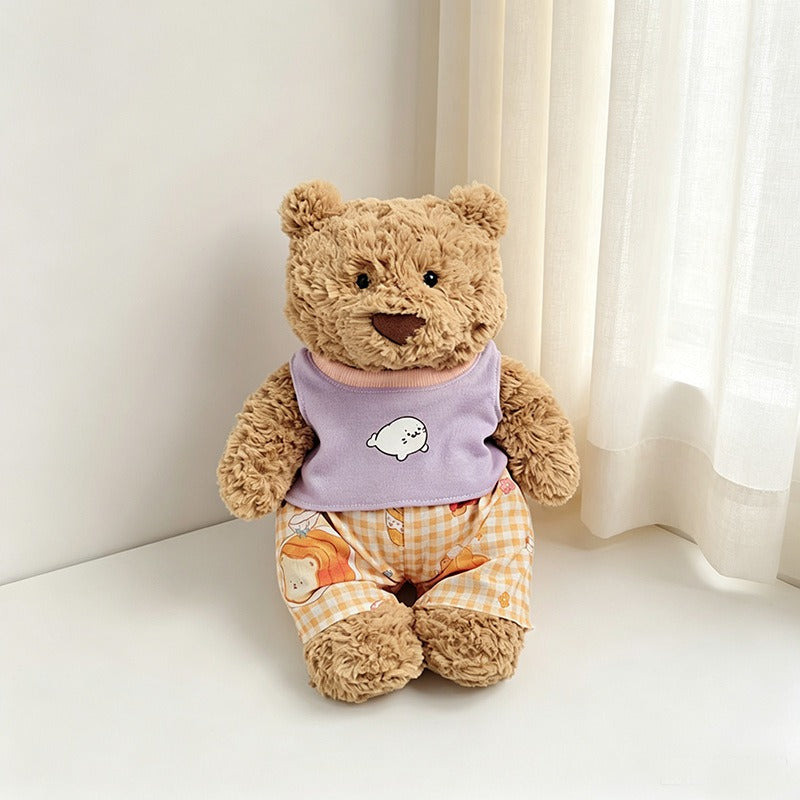 Taro Seal Bread Adventure Outfit for Bartholomew Bear Plush – 10-Inch Outfit