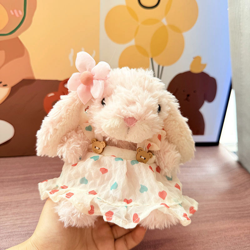 8inch jellycat yummy bunny plush cute custom clothes outfits - dot dress - 0523