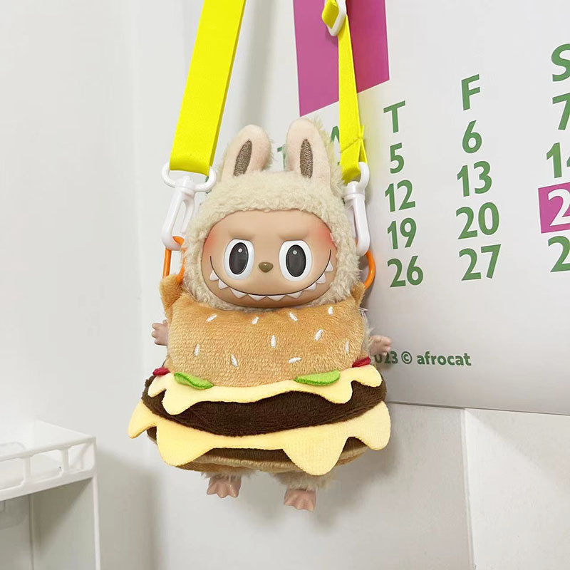 4inch bag charm cute custom clothes outfits - hamburger - LBB003