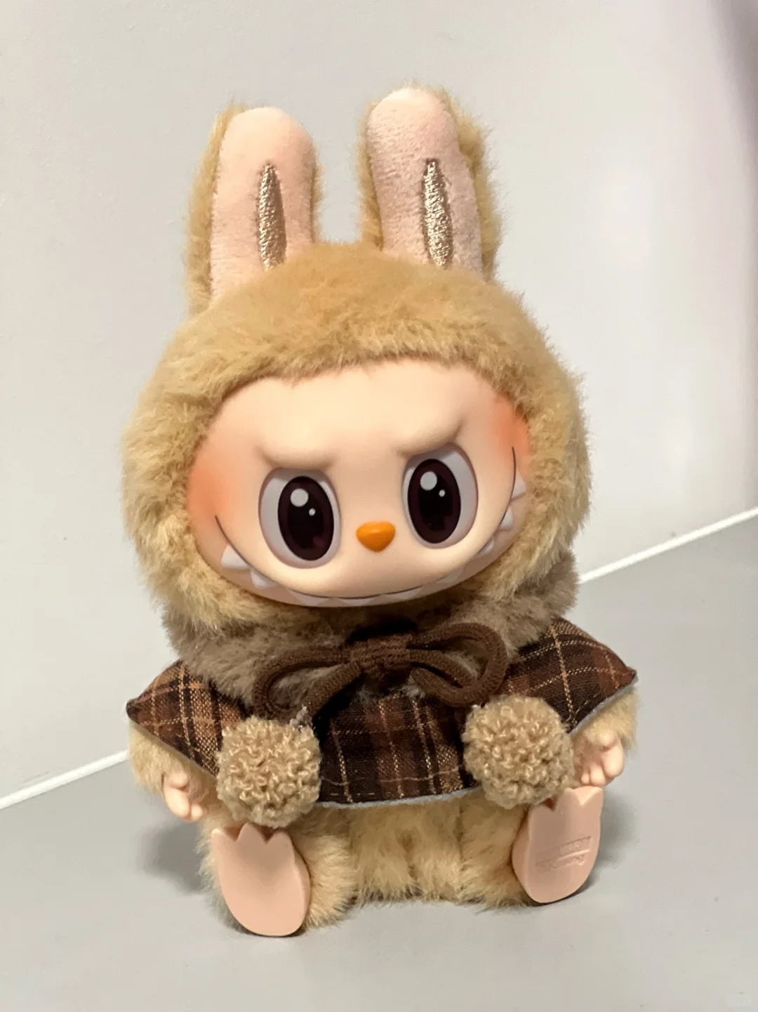 4inch bag charm cute custom clothes outfits - red & brown cloak - 021808/021809