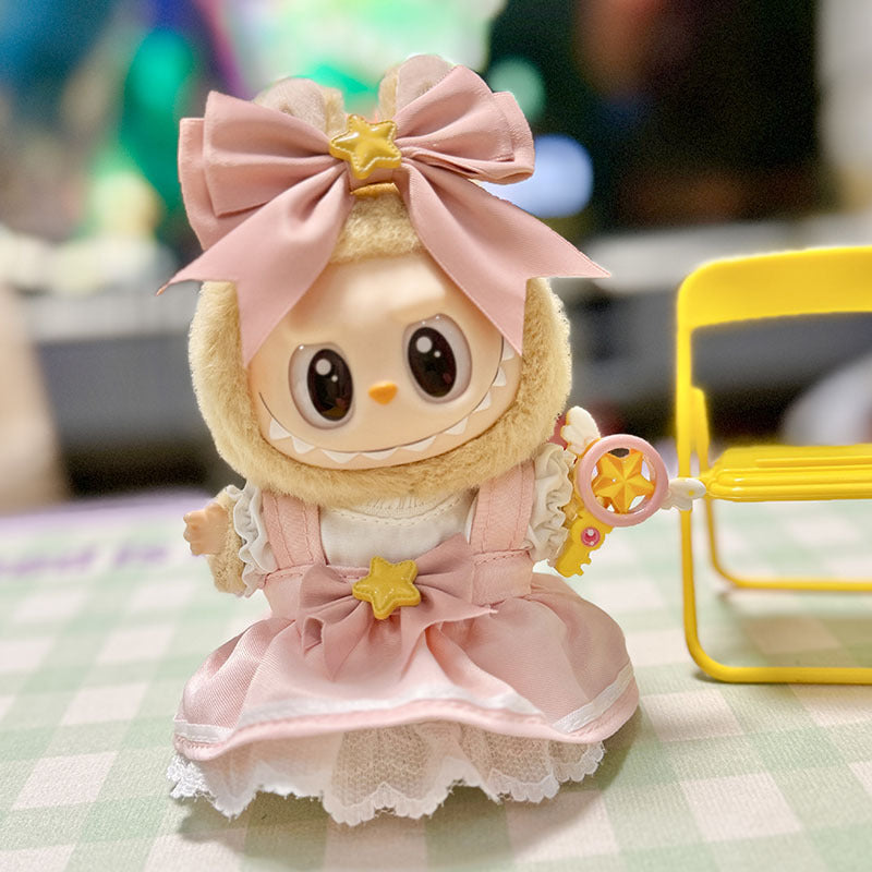 4inch bag charm cute custom clothes outfits - pink dress - 053102