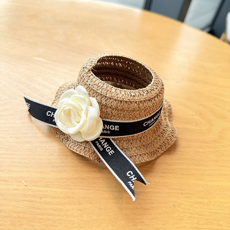 4inch bag charm cute custom fashion accessories - luxury straw hat - 0712H