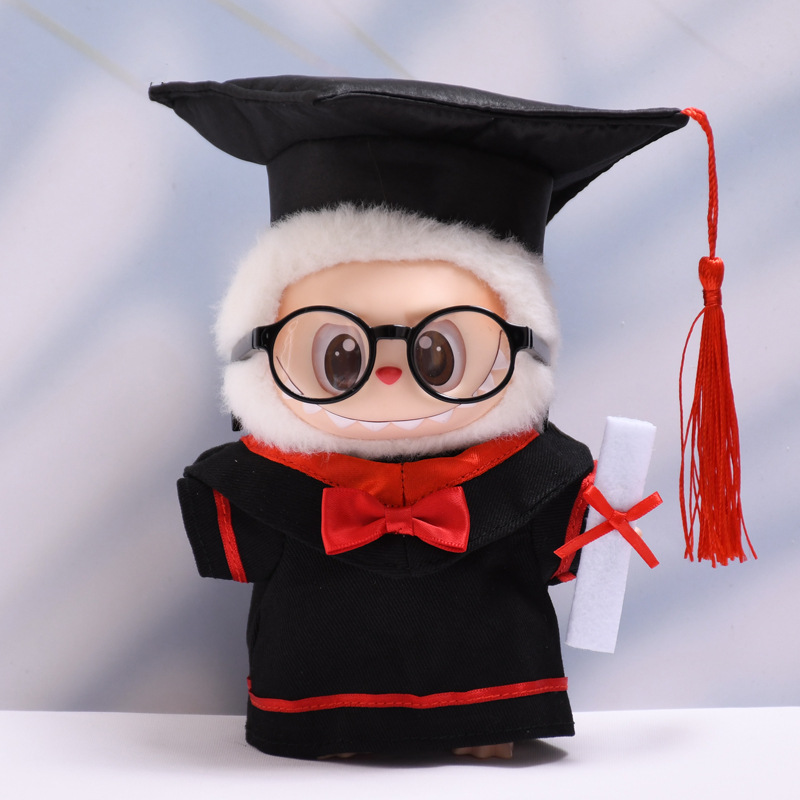 4inch bag charm cute custom clothes outfits - academic dress/costume with glass - 053118
