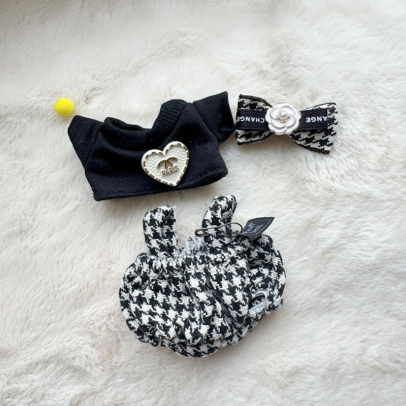 4inch bag charm cute custom clothes outfits - cute black set - 031106
