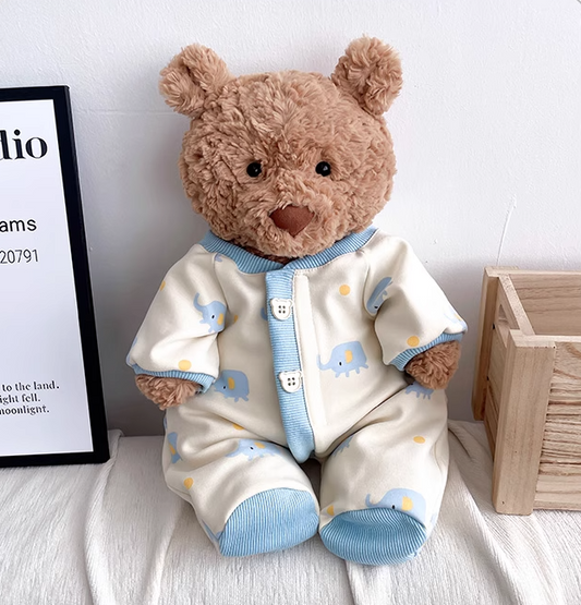 Bartholomew bear cute clothes outfits - Blue Elephant Romper - BXYC01(tiny/medium/large/huge)