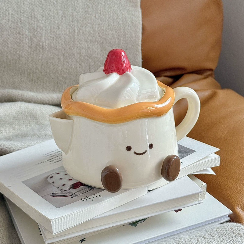 Adorable short leg dessert teapot & 4 teacups 900ml & 200ml - Functional Design