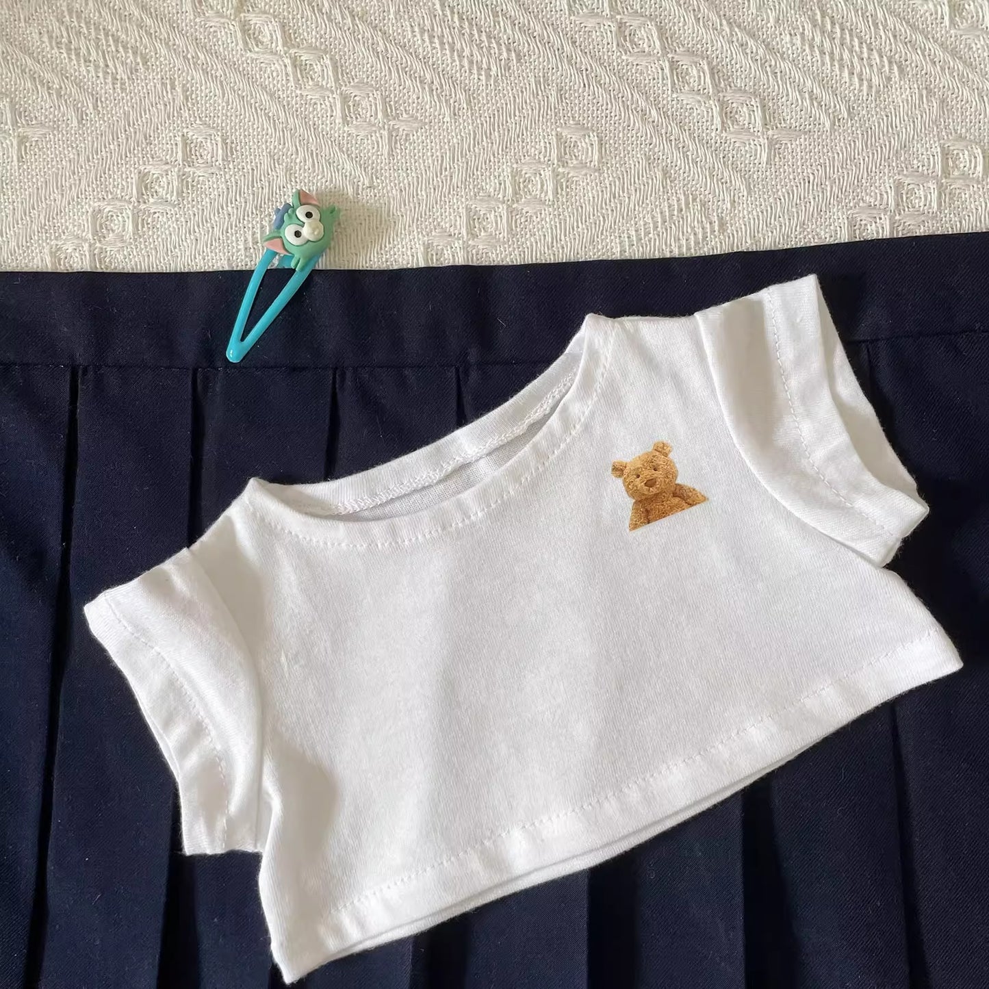 Bartholomew bear clothes outfits - White Bear T-shirts - FX29 (Tiny/Medium/Large/Huge)