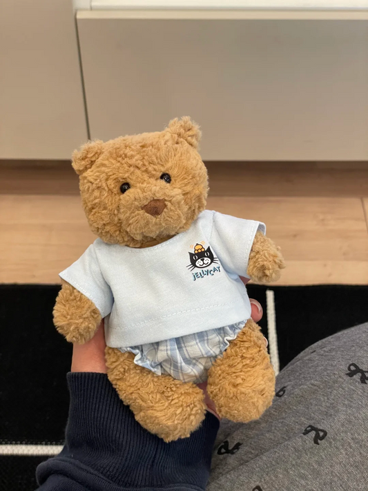 Bartholomew bear clothes outfits - Blue Cat T-shirts - FX35 (Tiny/Medium/Large/Huge)