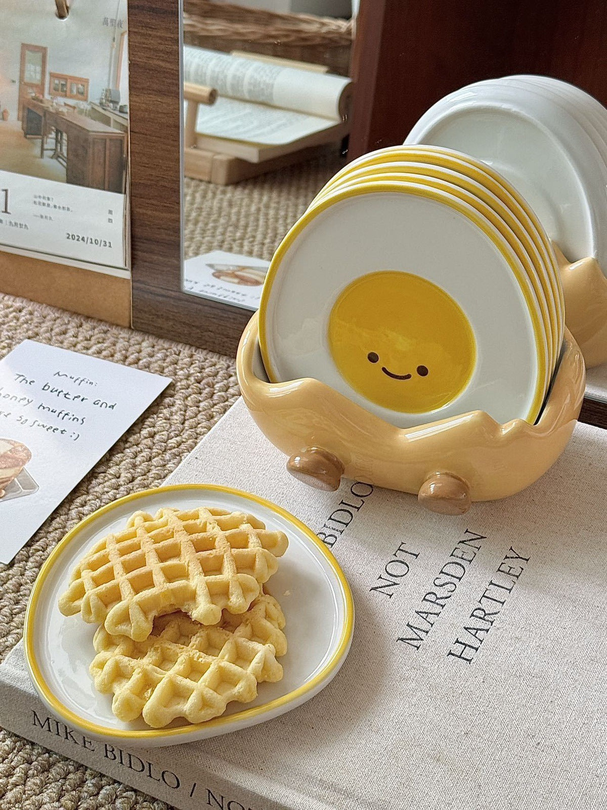 Adorable Ceramic Egg Plate - Breakfast Snack Tray Fun & Functional Design