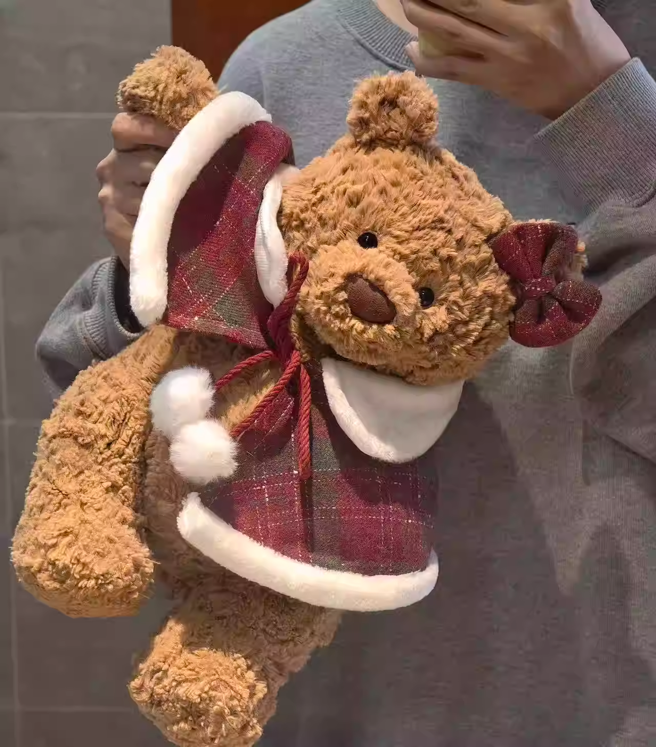 Bartholomew bear cute clothes outfits - Christmas red cloak