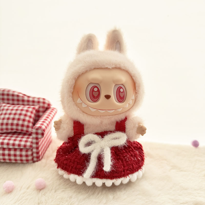 4inch bag charm cute custom clothes outfits - red dress - 021818