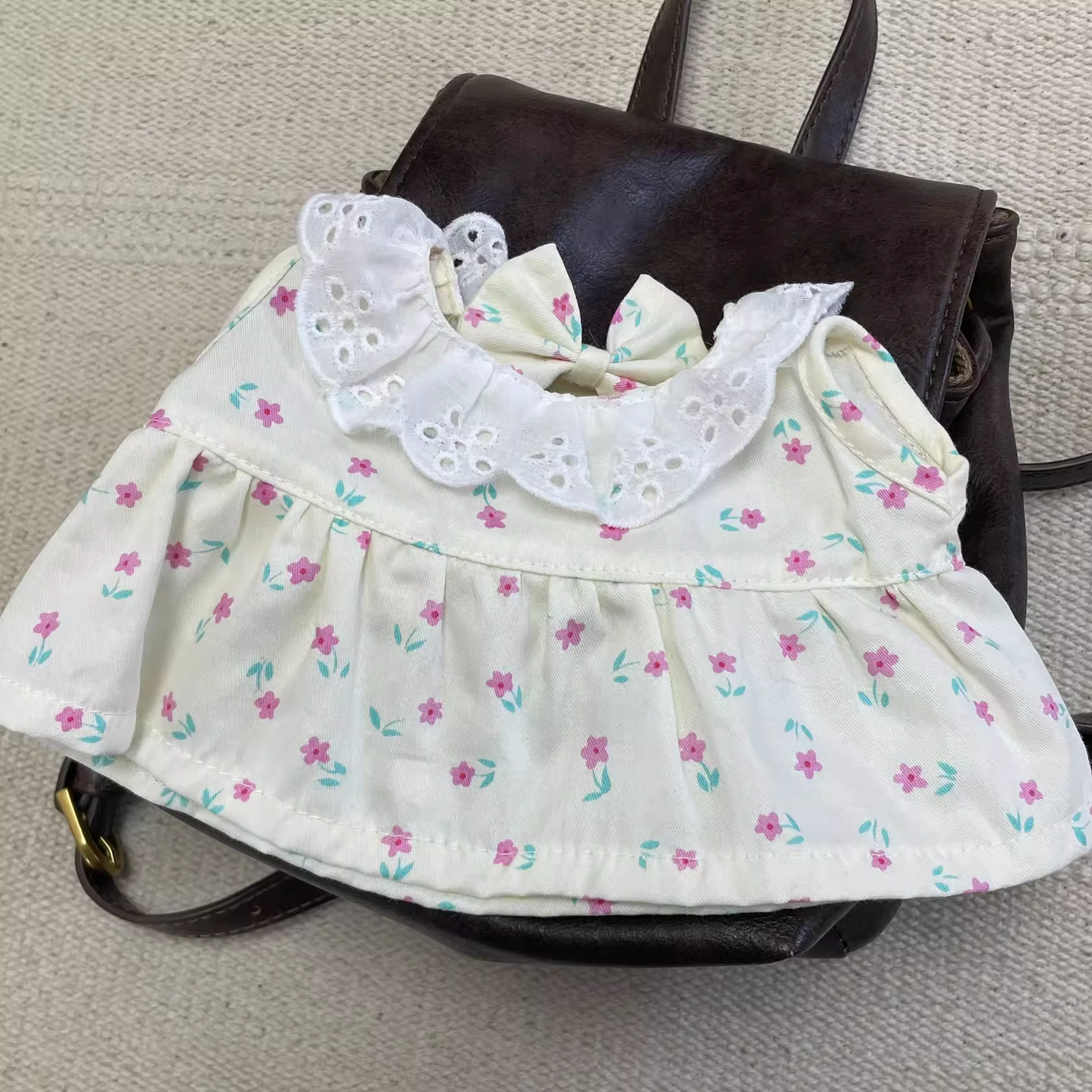 Bartholomew bear cute custom clothes outfits - yellow floral dress - FX21 (Tiny/Medium/Large/Huge)