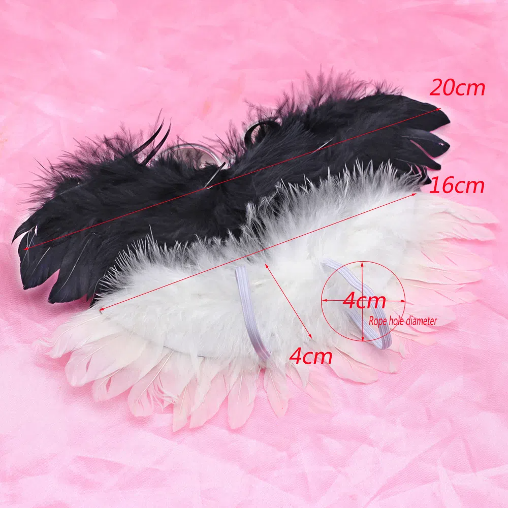 4inch bag charm cute custom clothes outfits - white wings - 031103