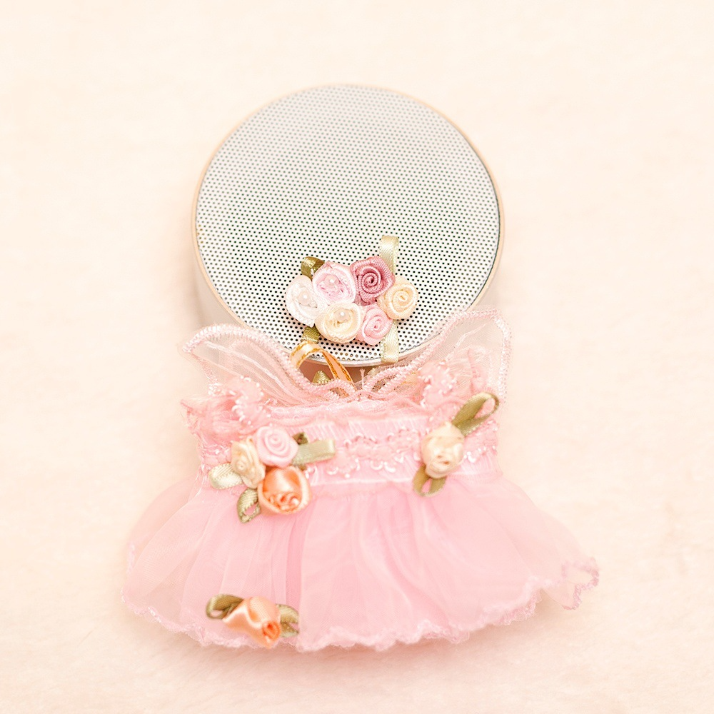 4inch bag charm cute custom clothes outfits - white and pink fairy dress - 0507/0523