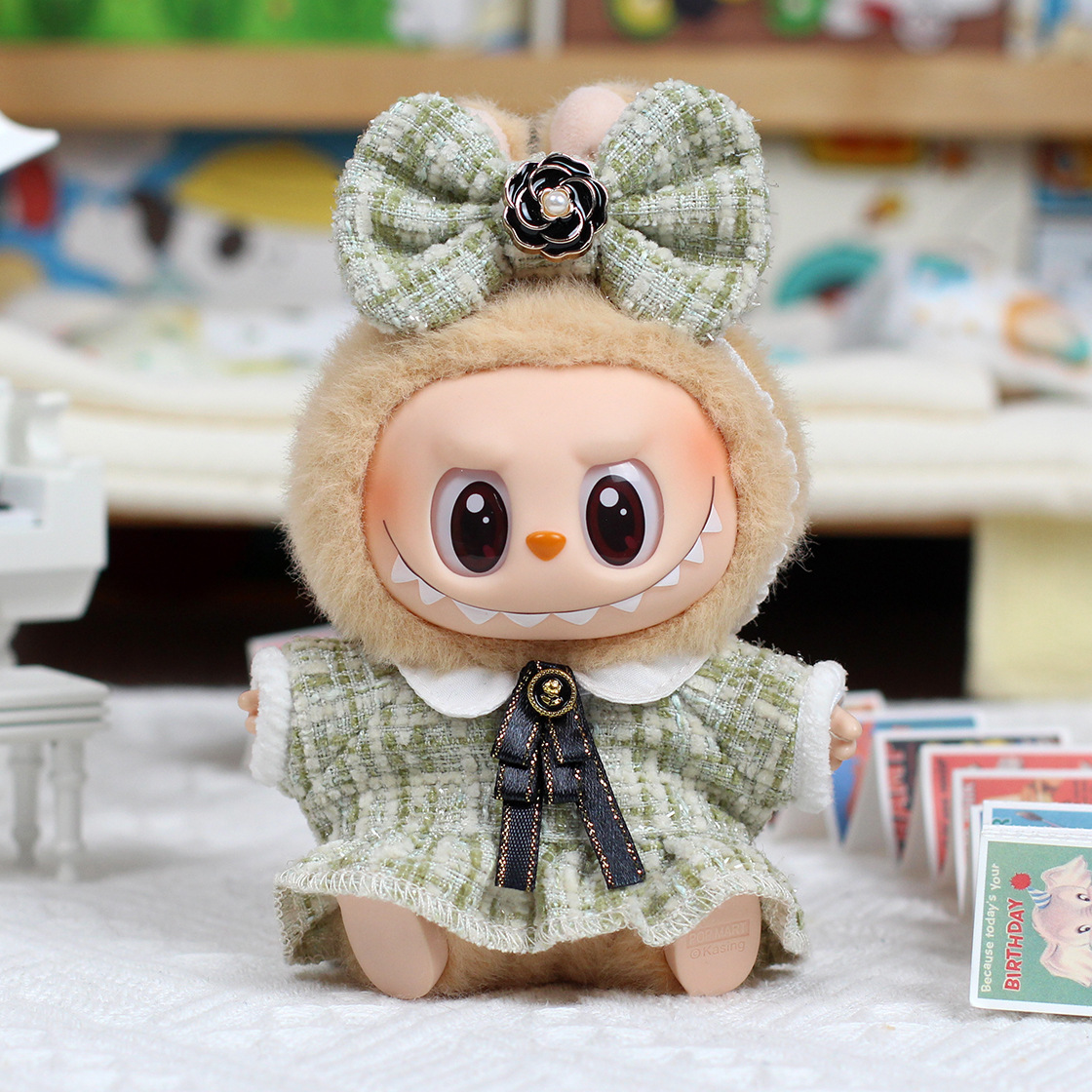 4inch bag charm cute custom clothes outfits - Elegant dress with bow - TZ01/TZ02/TZ03/TZ04