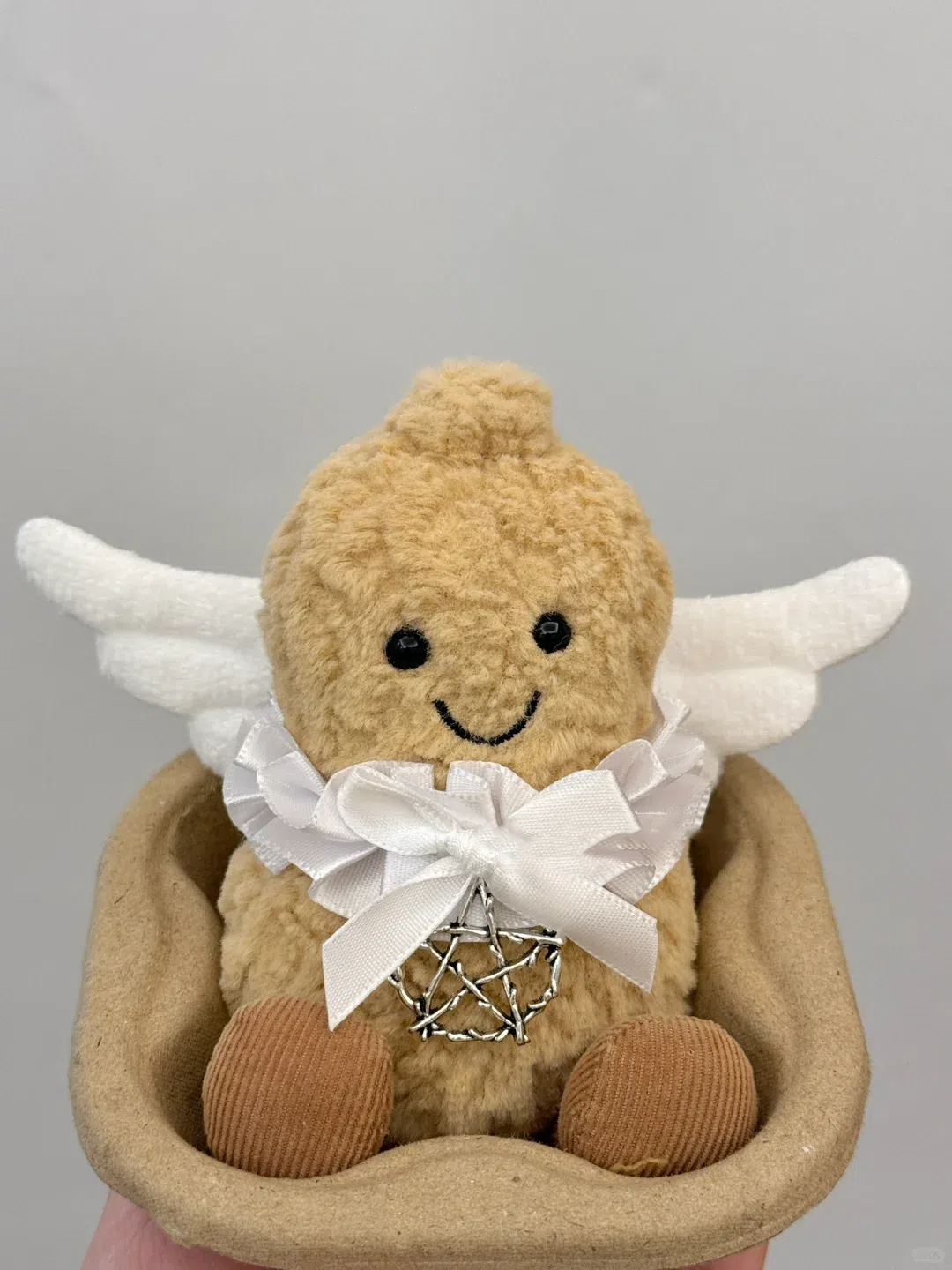 3inch jellycat amusable peanut/small peanut penguin cute outfit - angel - 021814