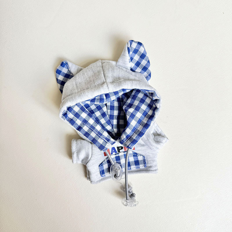 4inch bag charm cute custom clothes outfits - blue hoody - 012105