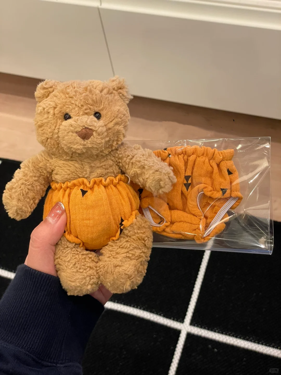 Bartholomew bear cute custom clothes outfits - Halloween pumpkin pull-ups (Tiny/Medium/Large)