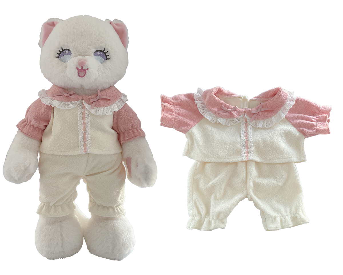Yellow & Pink Colorblock Pajama Set for Bartholomew Bear Plush – 14-Inch Outfit