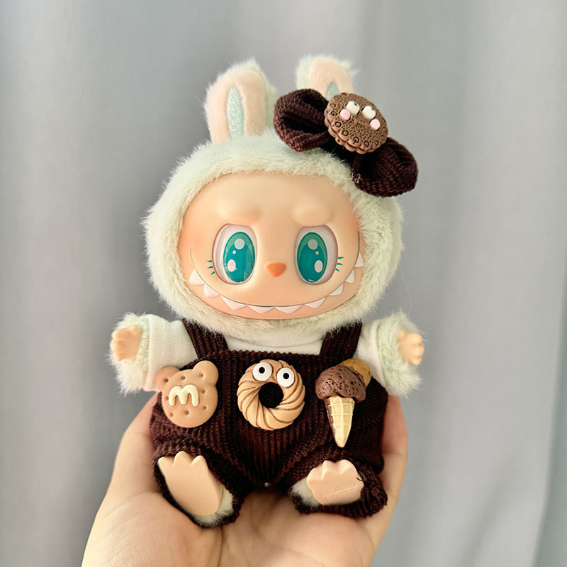 4inch bag charm cute custom clothes outfits - brown cookie - 031102