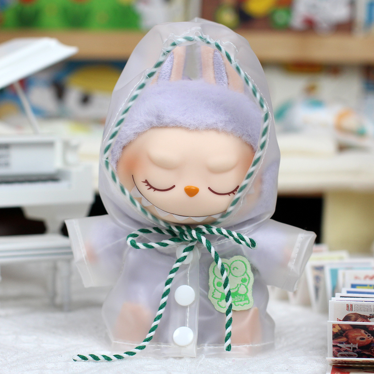 4inch bag charm cute custom clothes outfits - clear raincoat - 0523