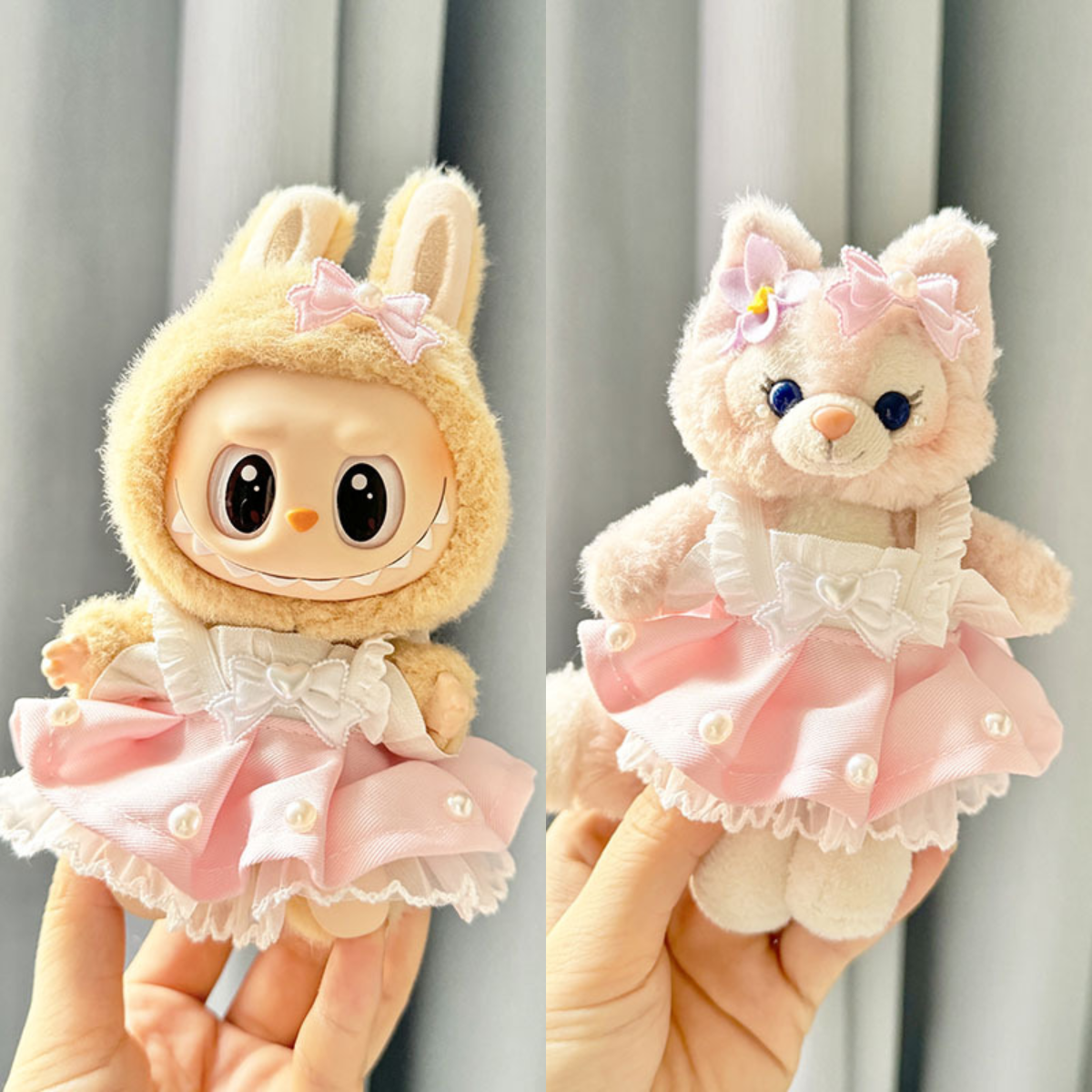 4inch bag charm cute custom clothes outfits - cute pink dress - 052321