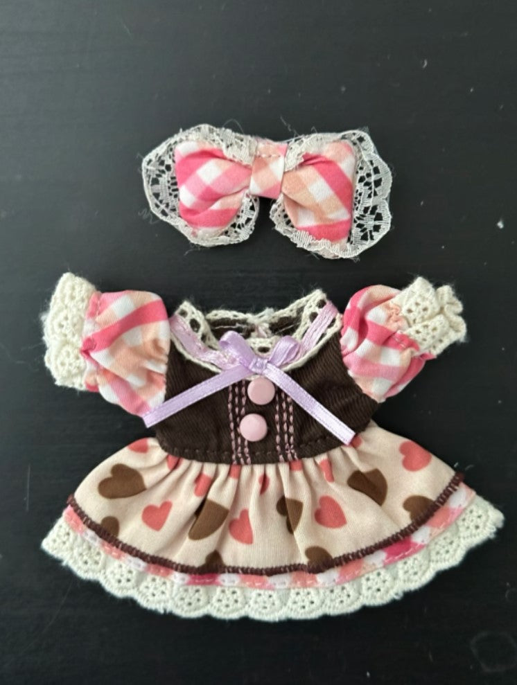 4inch bag charm cute custom clothes outfits - chocolate pink