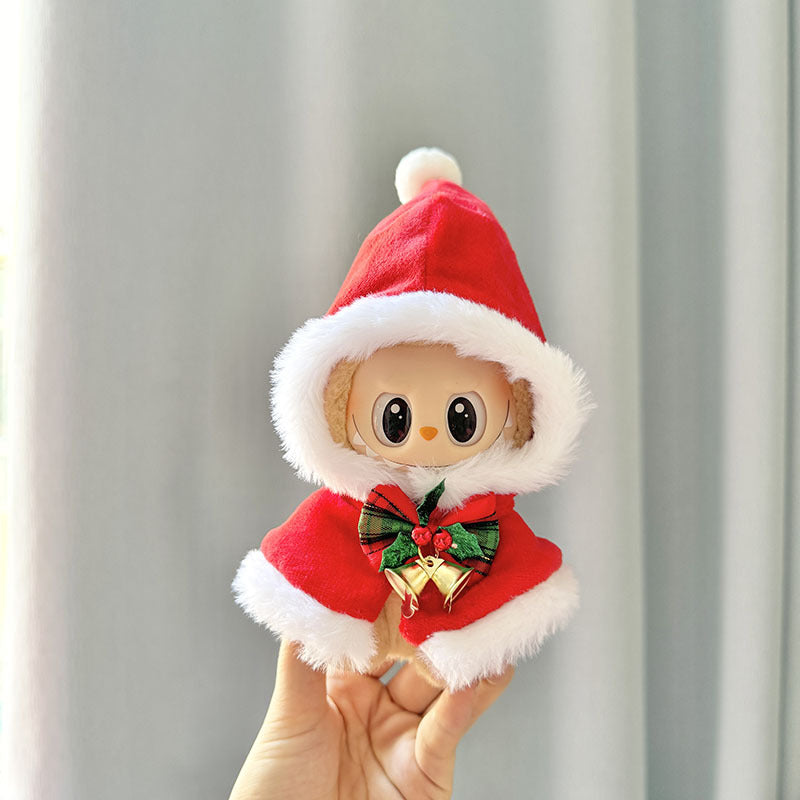 4inch bag charm cute custom clothes outfits - Christmas red cloak - 020247/020248