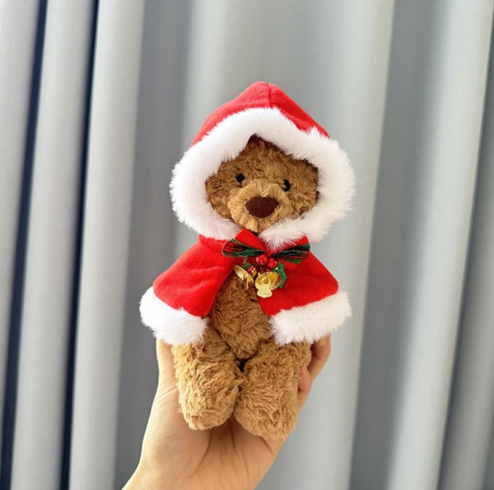 4inch bag charm cute custom clothes outfits - Christmas red cloak - 020247/020248