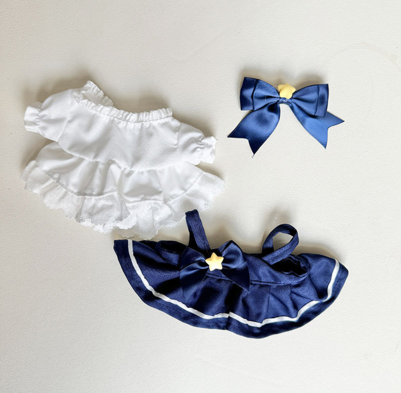 8inch jellycat yummy bunny plush cute custom clothes outfits - pink/blue dress