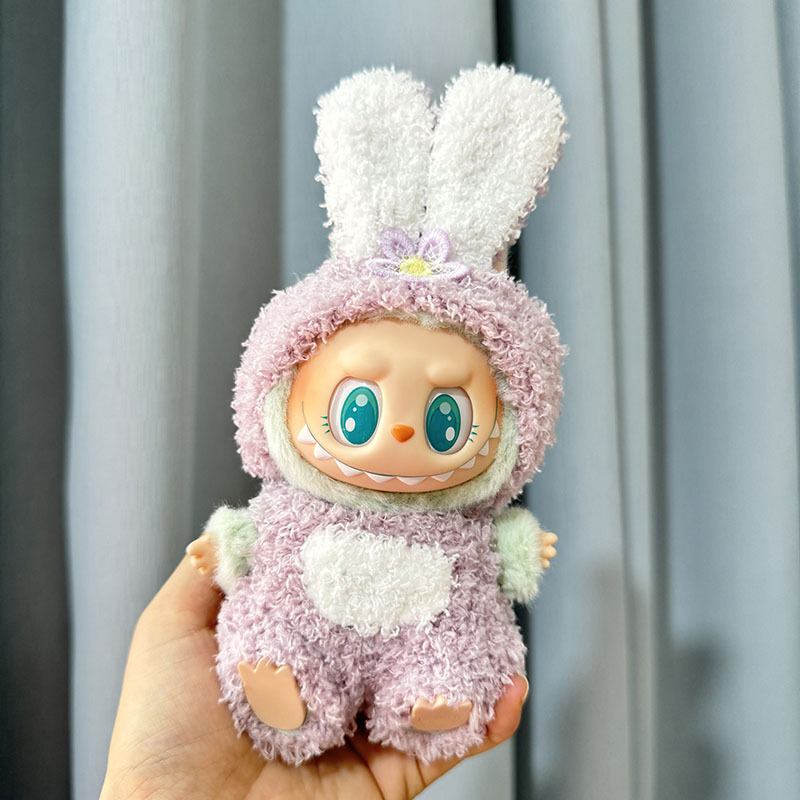 4inch bag charm cute custom clothes outfits - purple bunny - 021828