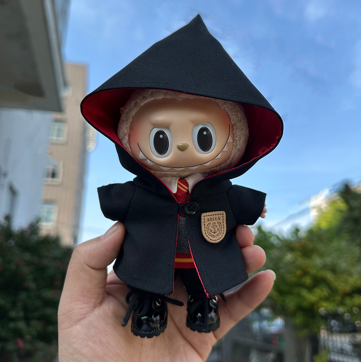 4inch bag charm cute custom clothes outfits - Wizardry school cloak set - 0523