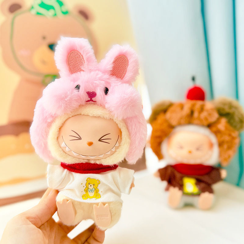 4inch bag charm cute custom clothes outfits - bear/bunny band - 050708/050709