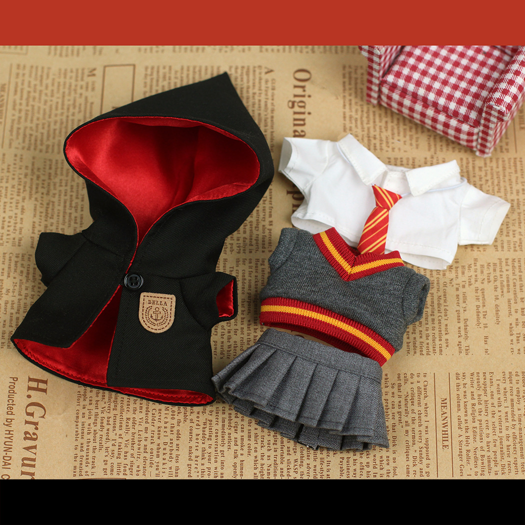 4inch bag charm cute custom clothes outfits - Wizardry school cloak set - TZ11/TZ12/TZ13/TZ14