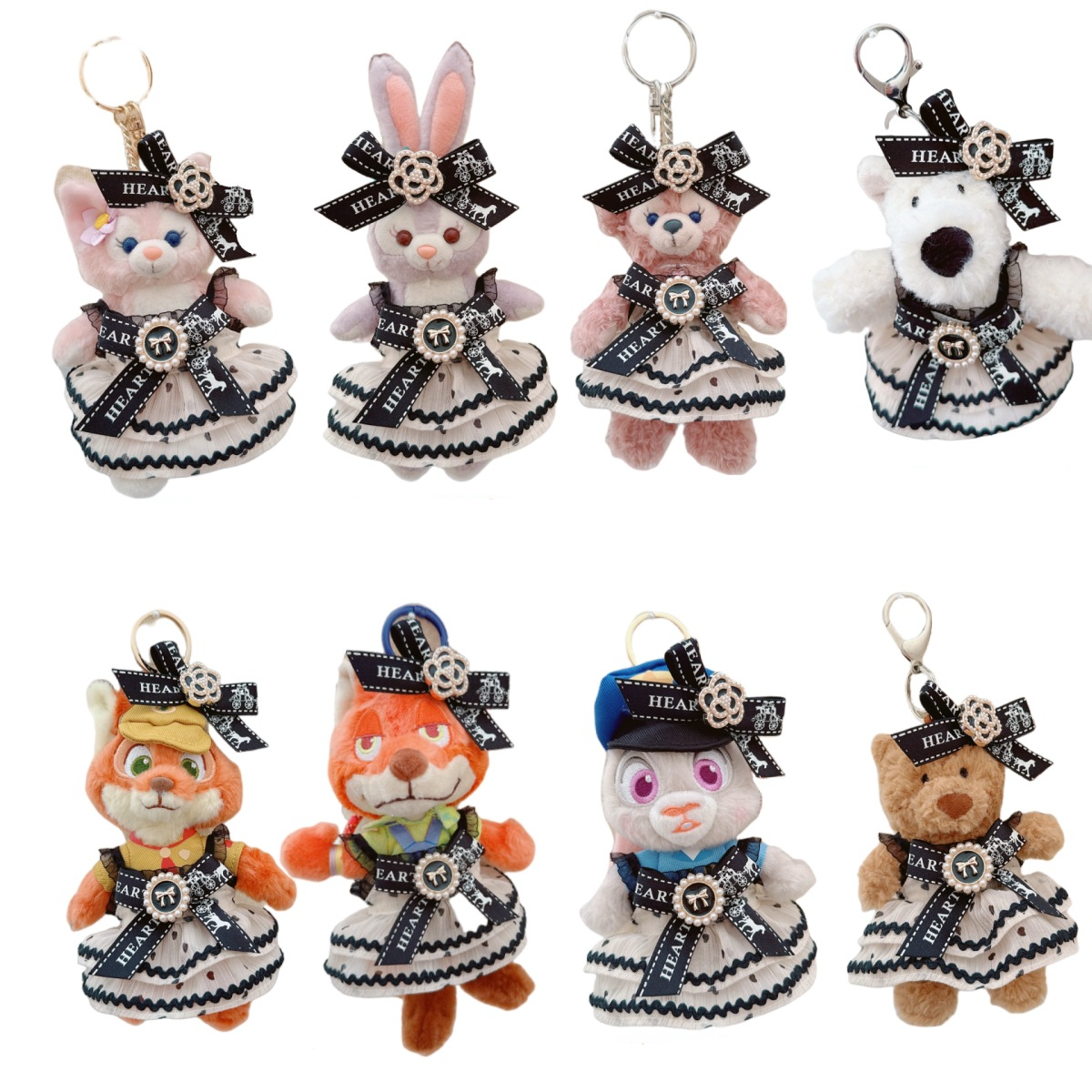 4inch bag charm cute custom clothes outfits - Elegant dot dress - 050703