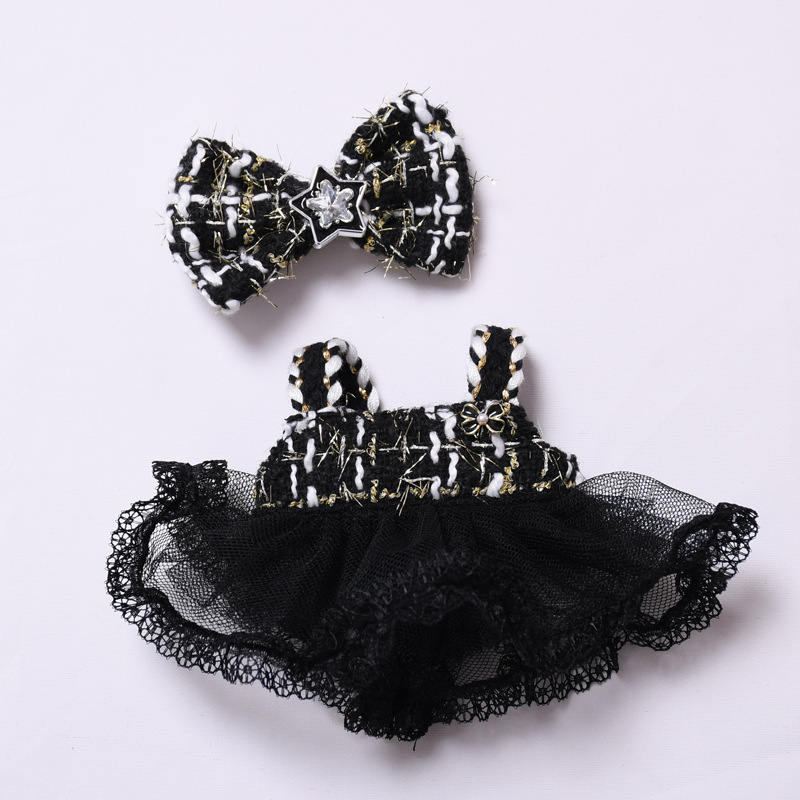 4inch bag charm cute custom clothes outfits - Elegant black tulle dress