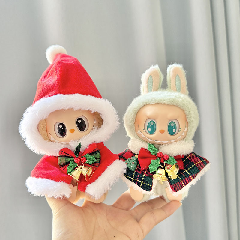 4inch bag charm cute custom clothes outfits - Christmas red cloak - 020247/020248