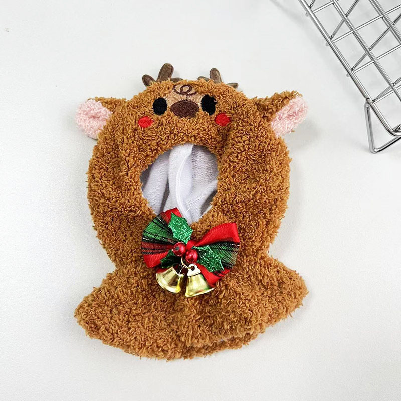 4inch bag charm cute custom clothes outfits - Christmas brown elk - 020210