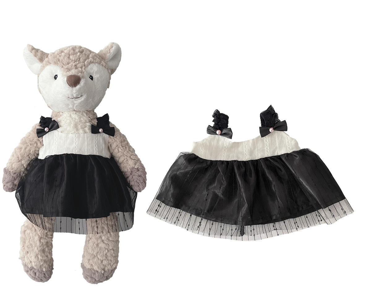 Black Tulle Dress for Bartholomew Bear Plush – 14-Inch Outfit