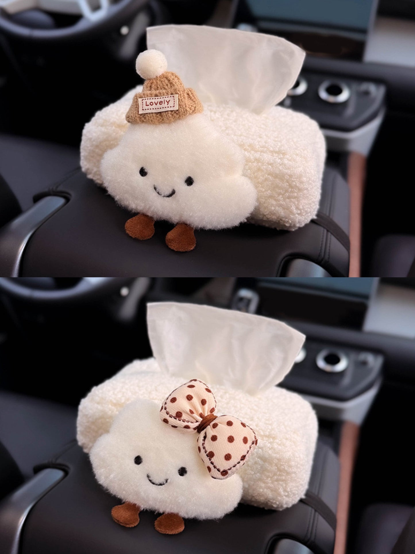 Handmade amuseable cloud car tissue box holder