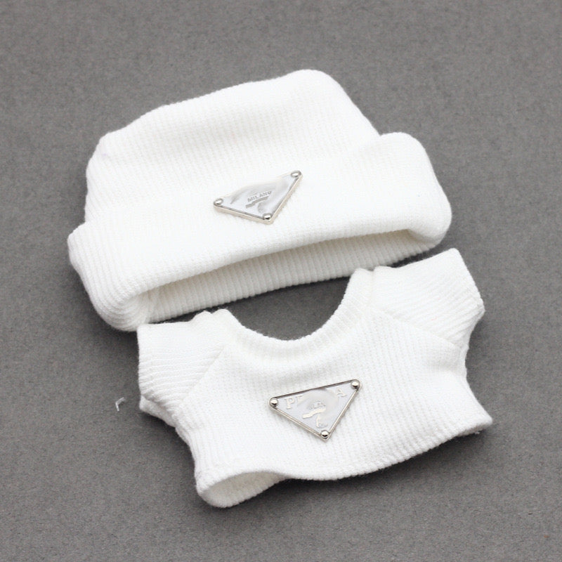 Labubu 4inch bag charm clothes outfits - P logo - 062350